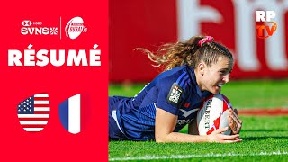 Les Françaises iront en demifinales  Résumé France vs USA  14 de finale HSCB SVNS Dubaï [upl. by Deaner]