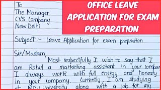 Office leave application for exam preparation officeleaveapplicationleaveapplication [upl. by Buchbinder482]