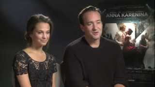 Alicia Vikander and Matthew Macfadyen Interview  Anna Karenina  Empire Magazine [upl. by Atteuqal]