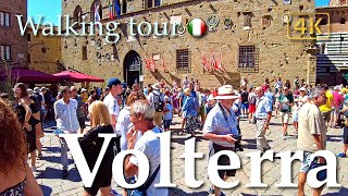 Volterra Tuscany Italy【Walking Tour】History in Subtitles  4K [upl. by Anauqes]