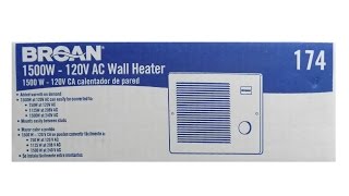 Broan Wall Heater Installation [upl. by Dion]