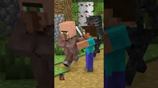 MINECRAFT ON 1000 PING When WitherSkeleton Attack Villagers  MinecraftAnimation minecraft funny [upl. by Terrej252]