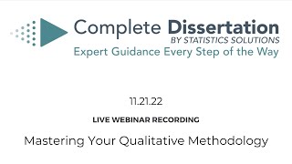 Mastering Your Qualitative Methodology [upl. by Namra]