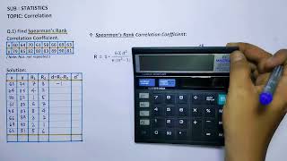 Find Spearman’s Rank Correlation Coefficient  Statistics  R [upl. by Bander]