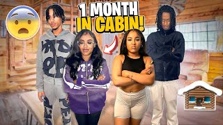 We staying in a cabin for one month with TRAY AND DUS VLOGMAS [upl. by Autum]