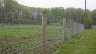 Stretching A Woven Wire Fence [upl. by Eiramlatsyrc]