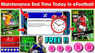 Maintenance End Time In eFootball™ 2025 Mobile  Pes Server Maintenance End Time [upl. by Adalia]