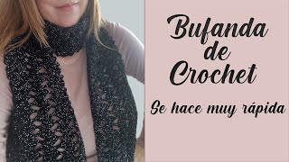 🎁 BUFANDA DE CROCHET HECHA CON UN PUNTO MUY CÓMODO Y RÁPIDO DE TEJER IDEAL PARA REGALAR [upl. by Srevart]