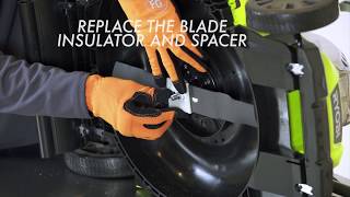 How To Replace a RYOBI Mower Blade [upl. by Chessy659]