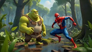 Shrek e Spider Man Unalleanza inaspettata Shrek SpiderMan amicizia avventura supereroi [upl. by Ynottirb144]