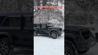 Manali snowfall update  snowfall tharroxx automobile offroad shorts youtubeshorts [upl. by Nerac]