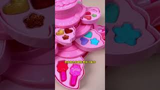 Childrens flower makeup box toys childrens gifts girls toys cake makeup box [upl. by Enelram478]