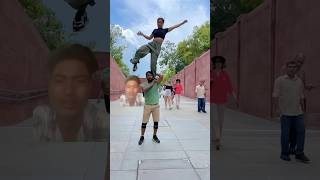 Foreigners reactiongymnast acrobaticspublicreaction indiagate stunt balancecouplegoals [upl. by Doti]