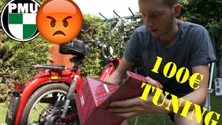 Puch Maxi E 100€ tuning mit 70ccm und 15mm Gaser [upl. by Ibrab]