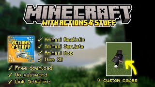 ACTION amp STUFF for Minecraft Bedrock  Custom Capes  Free Download [upl. by Tannenwald760]