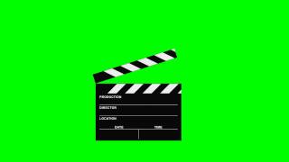 Clapperboard animation  FreeHDGreenscreen Footage [upl. by Ahsem]