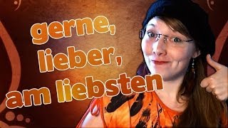 Learn German A1  gerne lieber am liebsten  Deutsch Für Euch 44 [upl. by Ardnait340]