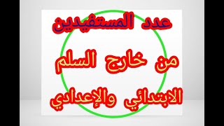 عدد المستفيدين من خارج السلم في كل سنة لغاية 2027، من الإبتدائي والإعدادي Educ [upl. by Buote]