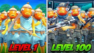 DIFFICULTY 1 vs 100 FISHY ARMY [upl. by Eirol353]