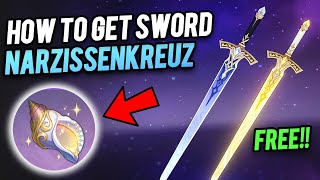 How to Get the Sword of Narzissenkreuz amp Surging Sacred Chalice Refinement Material  Genshin 42 [upl. by Layman175]