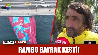 Köprüdeki Trabzonspor bayrağını kesti [upl. by Couchman]