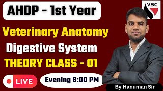 Digestive System Veterinary Anatomy  AHDP 1st Year I By  Hanuman Sir [upl. by Keverne]