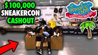 BIGGEST CASHOUT EVER BUYING amp SELLING 100000 WORTH OF SNEAKERS AT SNEAKERCON LA [upl. by Annette]