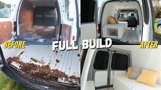 Volkswagen Caddy Camper Conversion Start to Finish IN 12 MINUTES [upl. by Lauralee]