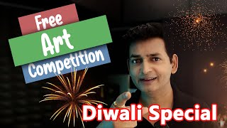 Art Competition in Festival Season  Diwali Drawing Competition sketchboookbyabhishek diwali [upl. by Aneelas]