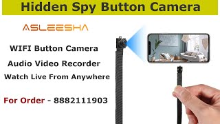 Hidden Spy Button Camera  Audio And Video Recorder  Asleesha 3 Hour Backup [upl. by Mike]