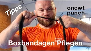 Boxbandagen kleben wie Nudeln richtig zusammenrollen Kickboxen Boxen Kampfsport 🥋One Two Punch [upl. by Kerek]