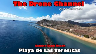 Drone Flight Over Tenerifes Golden Beach tenerife spain canaryislands sahara [upl. by Statis]