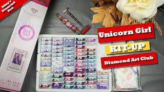 Unicorn Girl Kit Up  Diamond Art Club [upl. by Oilegor]