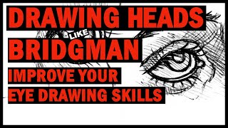 George Bridgman Heads Features and Faces  Drawing Heads Learn his Eye Construction Method [upl. by Tloh371]