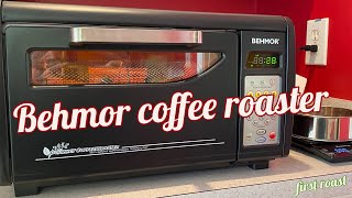 Behmor coffee roaster  first roast [upl. by Fairfax923]