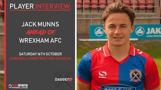 INTERVIEW Jack Munns ahead of Wrexham at home [upl. by Urbano]