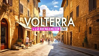 Tuscanys Treasures Volterra HDR Adventure Italy  Walking Tour in 4K60fps  European Walking Tours [upl. by Anahoj]