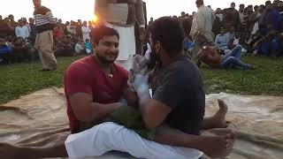 Basharat Gujjar VS Nadeem Urf Demi Gujjar  Wrist Wrestling [upl. by Lerret]