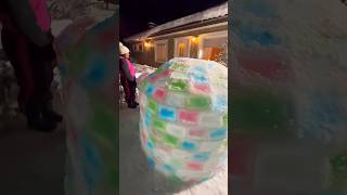 Igloo house🧊day7✌️mallusinfinland ytshorts winter kerala malayalam couplegoals snow family [upl. by Erdah]