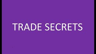 What is a Trade Secret [upl. by Ken417]