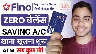 Fino Payment Bank Account Opening 2024 Best Zero Balance Bank Account Opening Without Video Kyc [upl. by Cindee394]