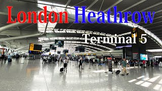 【Airport Tour】2023 London Heathrow Airport Terminal 5 Checkin and Arrival Area [upl. by Neelak]