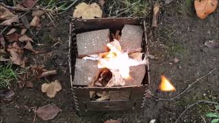 BUSHBOX XL MADE BY BUSHCRAFT ESSENTIALS  Swedish fire log method [upl. by Malan555]