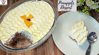 Pineapple Dessert RecipeEid SpecialJust 10 MinutesEasy Pineapple DessertPineapple Cream Dessert [upl. by Queenie]