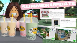 NEW BLOXBURG SUMMER UPDATE IS OUT SUMMER FESTIVAL NEW FOODS PREBUILT HOUSES FURNITURE AND MORE [upl. by Penrose]