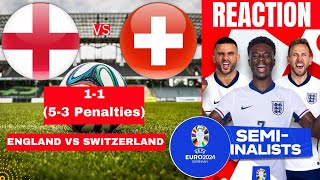 England vs Switzerland 11 53 Penalties Live Euro 2024 Football Match Score Highlights Three Lions [upl. by Kraus]