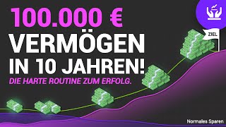 100000 € VERMÖGEN IN 10 JAHREN – DIE HARTE ROUTINE ZUM ERFOLG [upl. by Ymmij]