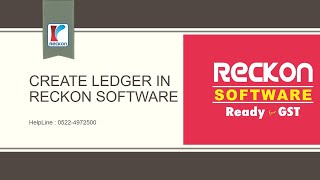 How to create Ledger in Reckon Software [upl. by Vijar]