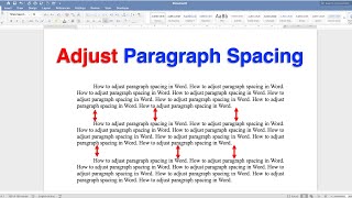 How To Adjust Paragraph Spacing In Word [upl. by Melisande]