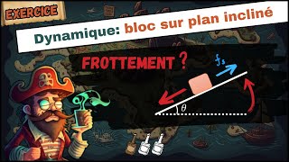 Plan incliné avec frottement équilibre statique dun bloc [upl. by Arev]